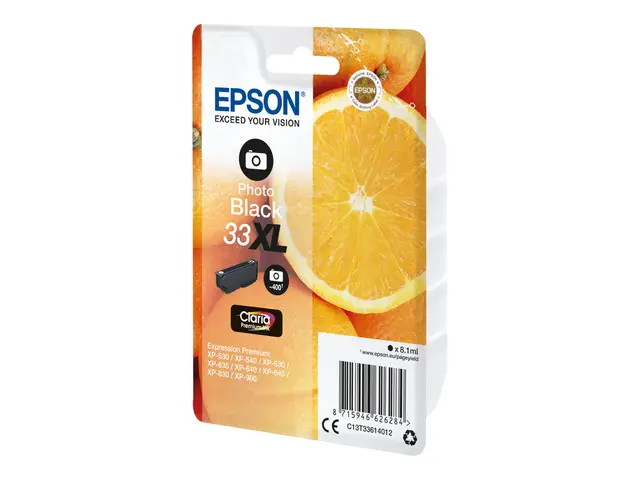 Epson 33XL - 8.1 ml - XL - fotosort - original - blære med RF/lyd-...