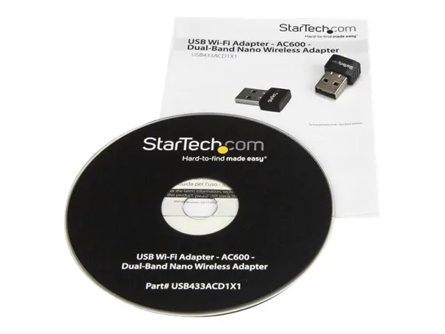 StarTech.com Wireless USB WiFi Adapter - Dual Band AC600 Dongle 2....