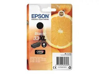 Epson 33XL - 12.2 ml - XL - svart - original blære med RF/lyd-alarm - blekkpatron - for Expression Home XP-635, 830; Expression Premium XP-530, 540, 630, 635, 640, 645, 830, 900