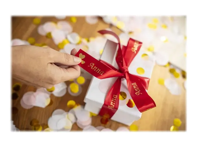 Brother TZe-RW54 - Sateng gull på vinrødt Rull (2,4 cm x 4 m) 1 ka...