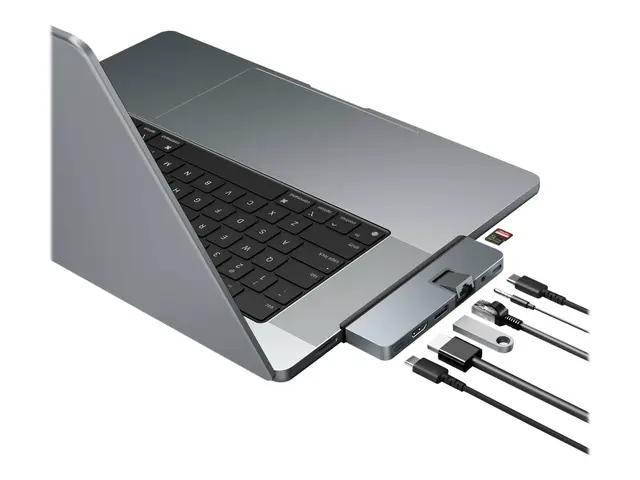 HyperDrive DUO Pro - dokkingstasjon USB-C x 2 HDMI, USB4 1GbE