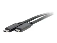 C2G 1m USB Type C Cable - 4K support USB 3.1 (Gen 2) M/M - USB C Cable - USB-kabel - 24 pin USB-C (hann) til 24 pin USB-C (hann) - USB 3.1 Gen 2 / Thunderbolt 3 - 1 m - svart