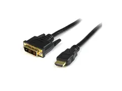 StarTech.com 6ft (1.8m) HDMI to DVI Cable, DVI-D to HDMI Display Cable (1920x1200p), Black, 19 Pin HDMI Male to DVI-D Male Cable Adapter, Digital Monitor Cable, M/M, Single Link DVI to HDMI Cord (HDMIDVIMM6) - adapterkabel