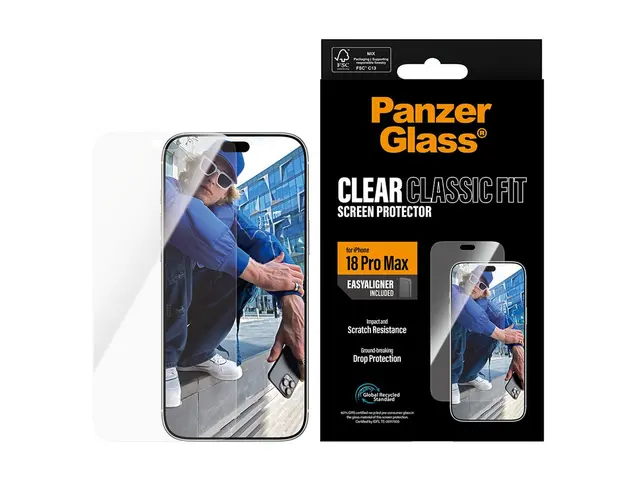 PanzerGlass - Skjermbeskyttelse for mobiltelefon - klassisk passfo...