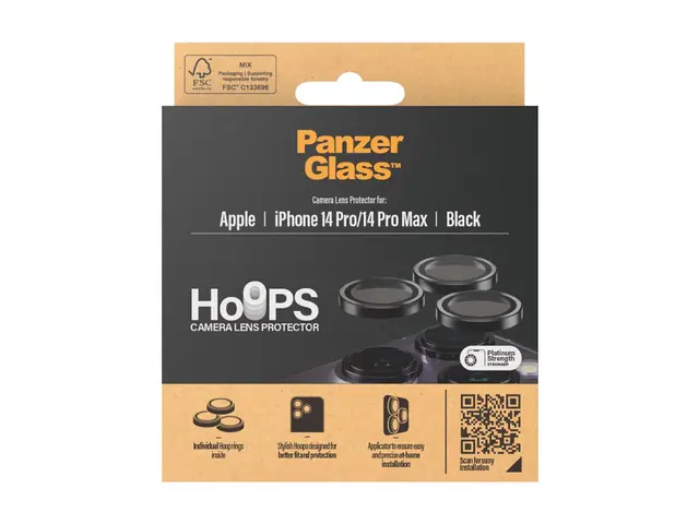 PanzerGlass - Linsebeskytter for mobiltelefon svart Apple iPhone 1...