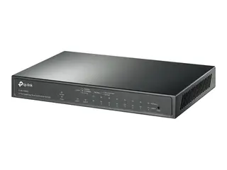 TP-Link TL-SG1210MPE V2 - Switch smart - 8 x 10/100/1000 (PoE+) + 1 x 10/100/1000 + 1 x kombo Gigabit SFP/RJ-45 - veggmonterbar - PoE+ (123 W)