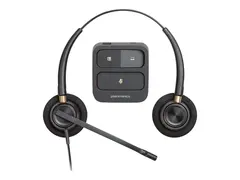 Poly EncorePro 520 - EncorePro 500 series hodesett - on-ear - kablet - Quick Disconnect - svart - Certified for Skype for Business, UC-sertifisert