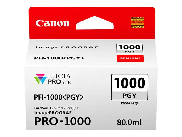 Canon PFI-1000 PGY - 80 ml - fotogrå - original - blekkbeholder - ...