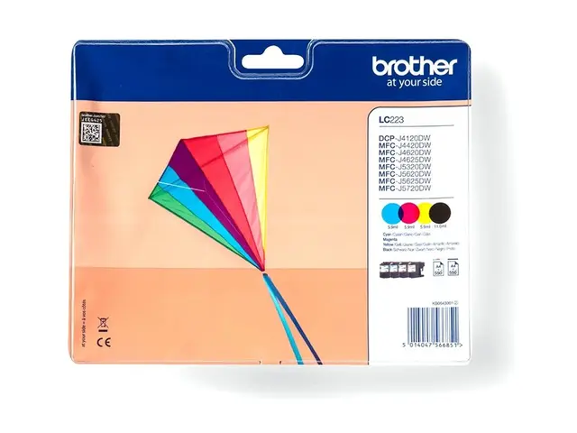 Brother LC223 - 4-pack svart, gul, cyan, magenta original blekkpat...