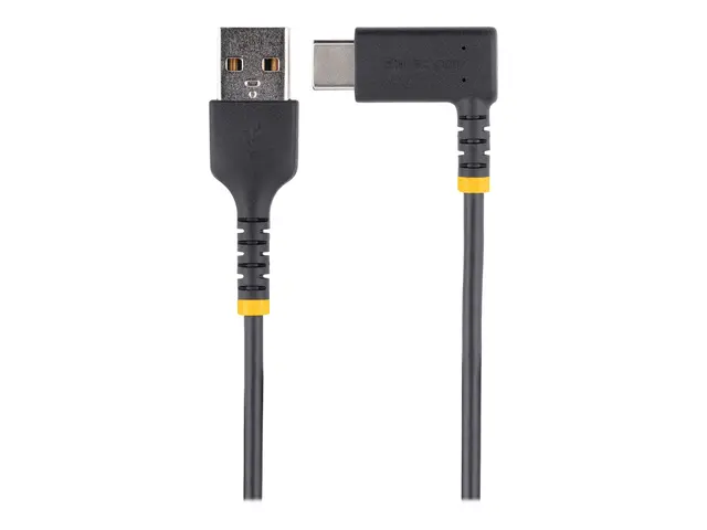 StarTech.com 1ft (30cm) USB A to C Charging Cable Right Angle, Hea...
