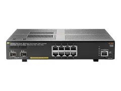 HPE Aruba 2930F 8G PoE+ 2SFP+ - Switch - L3 Styrt - 8 x 10/100/1000 (PoE+) + 2 x 1 Gigabit / 10 Gigabit SFP+ (opplink) - rackmonterbar - PoE+ (125 W)