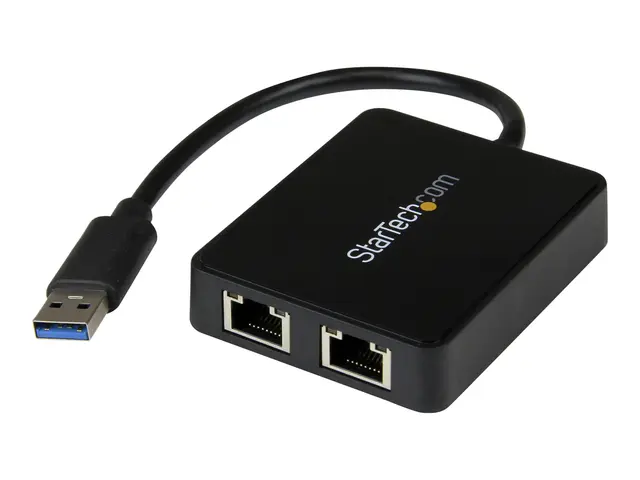 StarTech.com USB 3.0 to Dual Port Gigabit Ethernet Adapter w/ - 10...