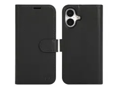 iiglo - Lommebok for mobiltelefon - 2-i-1 polyuretanlær - svart - for Apple iPhone 16