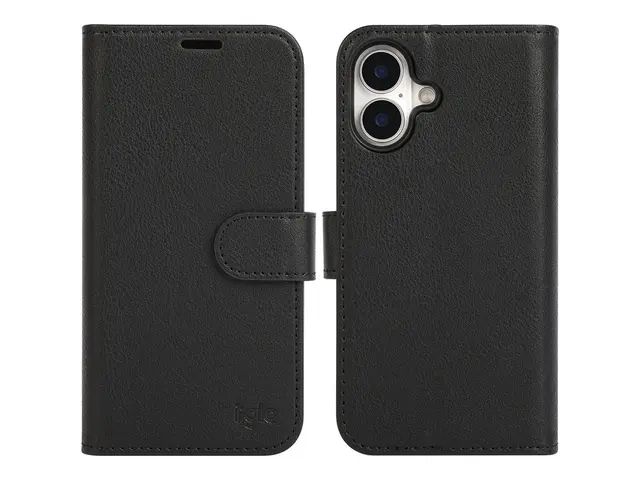 iiglo - Lommebok for mobiltelefon 2-i-1 polyuretanlær svart Apple ...