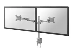Neomounts FPMA-D935D - Monteringssett - full bevegelse for 2 LCD-skjermer - sølv - skjermstørrelse: 10"-27" - klemmemonterbar, skrivebordsmonterbar