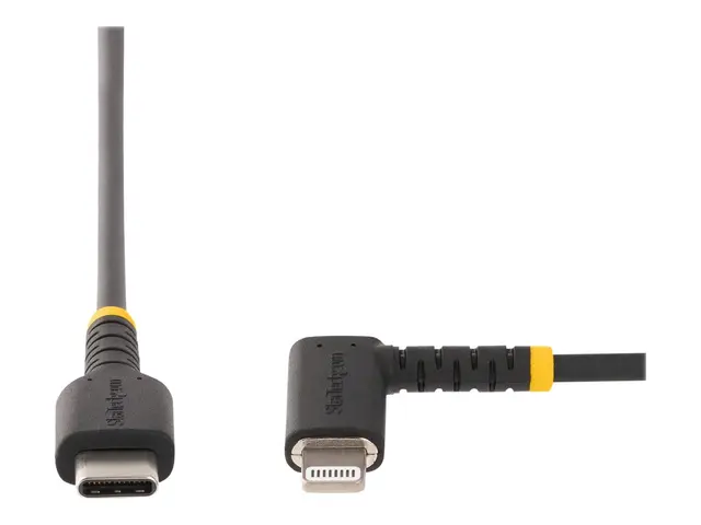 StarTech.com 6ft (2m) Durable USB-C to Lightning Cable - Right-Ang...