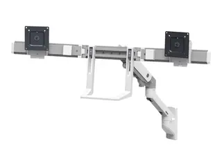 Ergotron HX - Monteringssett (leddarm, utvidelse, hengselbue, 2 svingtapper, håndtak, veggmontering) for 2 LCD-skjermer - hvit - skjermstørrelse: inntil 32"