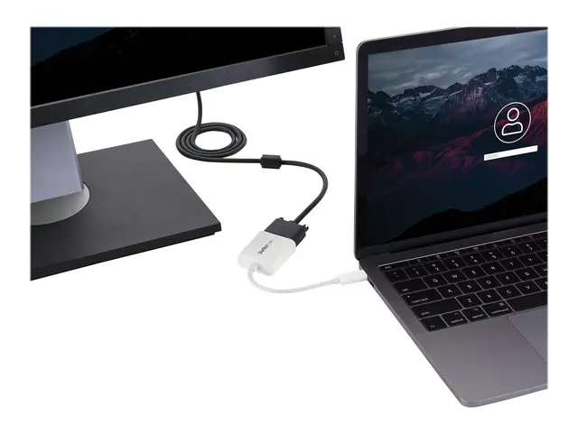 StarTech.com USB-C to VGA Adapter - White 1080p Video Converter Fo...