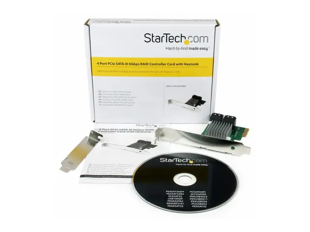 StarTech.com 4 Port PCI Express 2.0 SATA III 6Gbps RAID Controller...