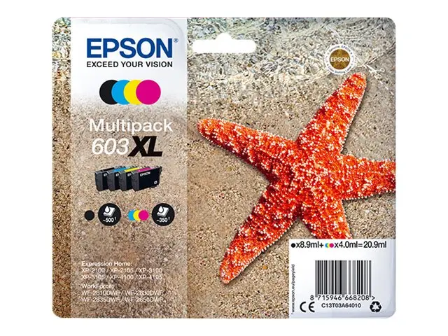 Epson 603XL Multipack - 4-pack - XL - svart, gul, cyan, magenta - ...