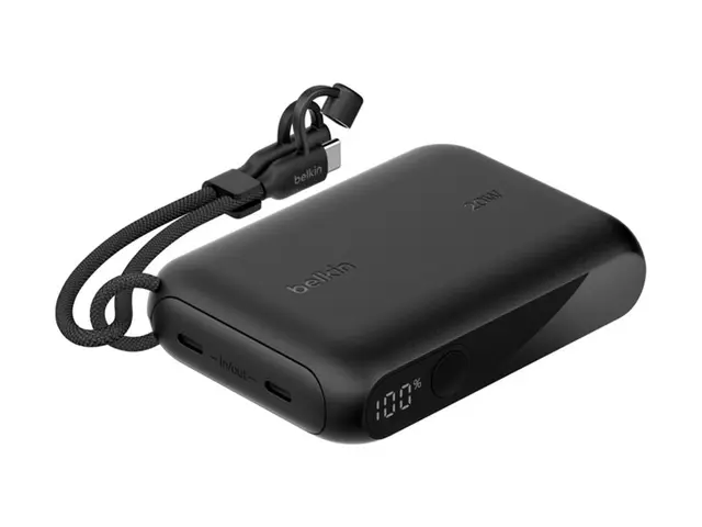 Belkin BoostCharge - Strømbank med skjerm 10000 mAh 20 watt PD, Fa...