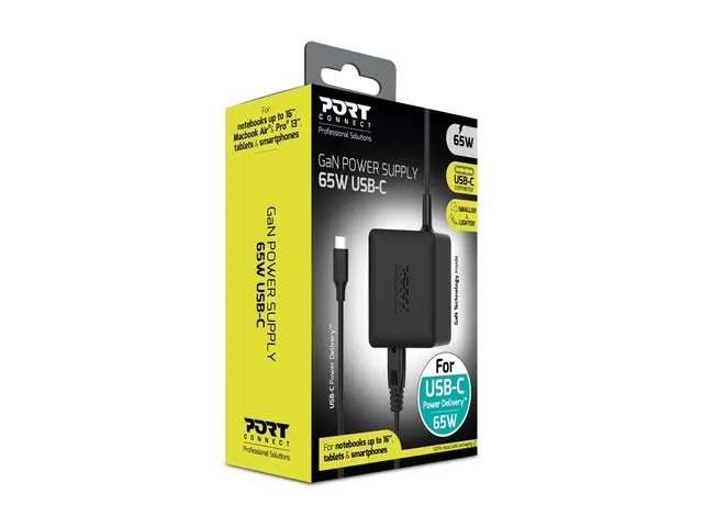 PORT Connect - Strømadapter - GaN II - 65 watt - 3.25 A - PD (USB-C)