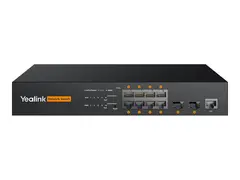 Yealink RCH80 - Hub - L2+ - Styrt 8 x 10/100/1000 (PoE+) + 2 x 1 Gigabit SFP - rackmonterbar, stasjonær - PoE+ (130 W)