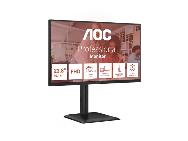AOC 24E4CV - LED-skjerm 24" (23.8" synlig) 1920 x 1080 Full HD (10...