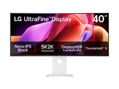 LG UltraFine 40WT95UF-W - LED-skjerm - kurvet 40" - 5120 x 2160 5K @ 120 Hz - Nano IPS Black - 450 cd/m² - 2000:1 - DisplayHDR 600 - 5 ms - 2xThunderbolt 5, 2xHDMI, DisplayPort - høyttalere