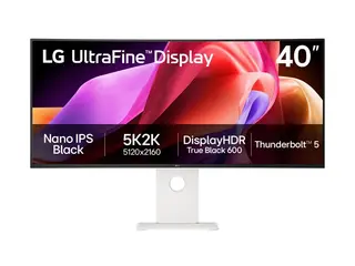 LG UltraFine 40WT95UF-W - LED-skjerm - kurvet 40" - 5120 x 2160 5K @ 120 Hz - Nano IPS Black - 450 cd/m² - 2000:1 - DisplayHDR 600 - 5 ms - 2xThunderbolt 5, 2xHDMI, DisplayPort - høyttalere