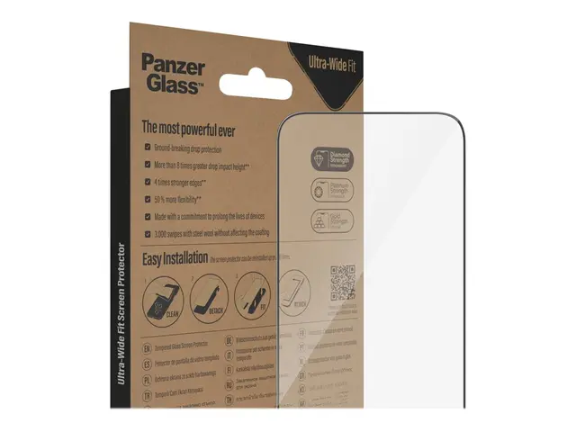 PanzerGlass - Skjermbeskyttelse for mobiltelefon ultrabred passfor...