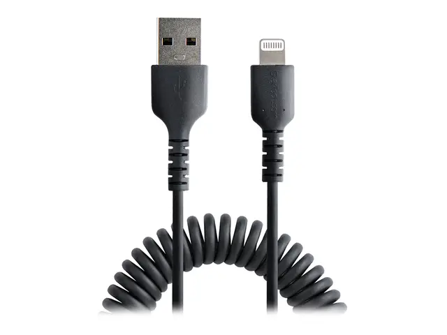StarTech.com 1m (3ft) USB to Lightning Cable, MFi Certified, Coile...