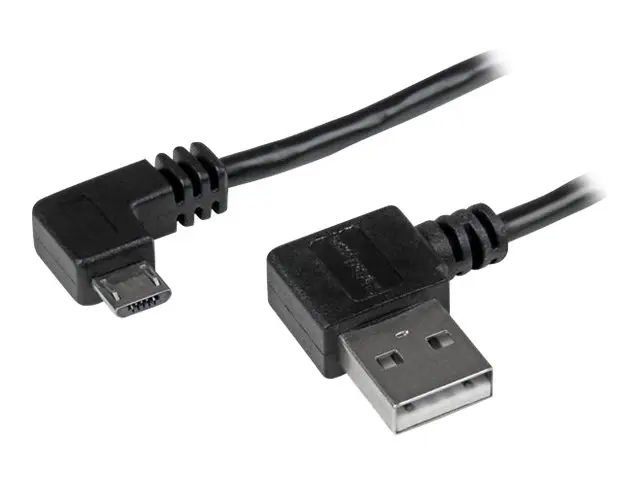StarTech 2m 6 ft Micro-USB Cable with Right-Angled Connectors - M/...