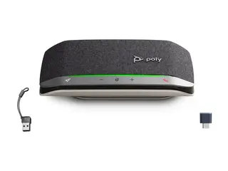 Poly Sync 20+ - Smart h&#248;yttalertelefon Bluetooth - kablet, tr&#229;dl&#248;s - USB-A - s&#248;lv, svart - Certified for Microsoft Teams, Zoom Certified
