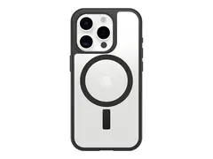 OtterBox React Series - Baksidedeksel for mobiltelefon MagSafe-samsvar - plastikk - svart krystall (klar/svart) - for Apple iPhone 16 Pro