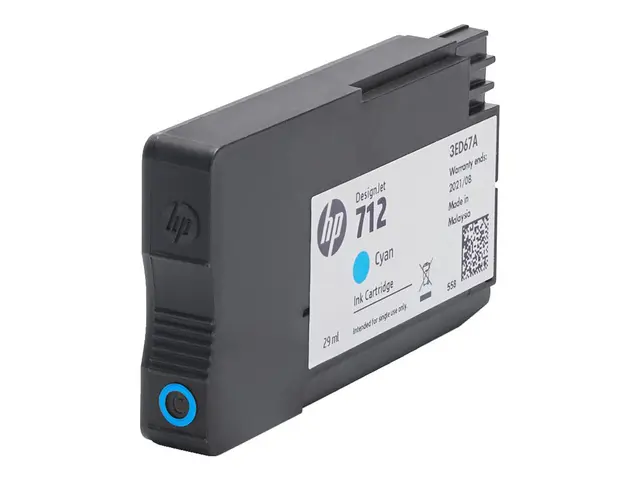 HP 712 - 3-pack - 29 ml - cyan - original - DesignJet - blekkpatro...