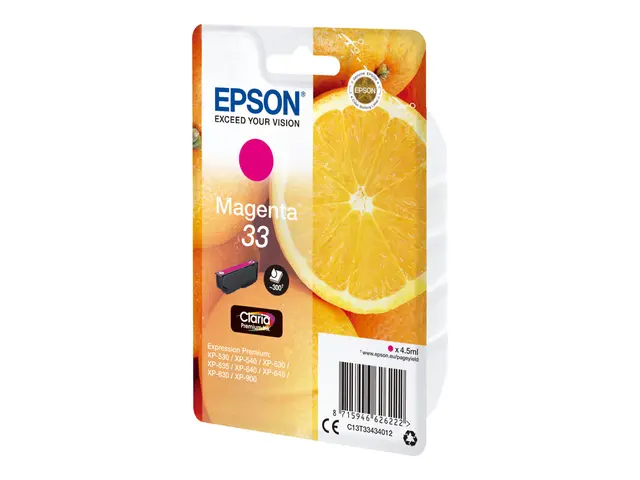 Epson 33 - 4.5 ml - magenta - original - blære med RF/lyd-alarm - ...