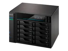 ASUSTOR Lockerstor 10 Pro AS7110T NAS-server - 10 br&#248;nner - SATA 6Gb/s - RAID RAID 0, 1, 5, 6, 10, JBOD - RAM 8 GB - 2.5 Gigabit Ethernet / 10 Gigabit Ethernet - iSCSI st&#248;tte