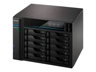 ASUSTOR Lockerstor 10 Pro AS7110T - NAS-server 10 br&#248;nner - SATA 6Gb/s - RAID RAID 0, 1, 5, 6, 10, JBOD - RAM 8 GB - 2.5 Gigabit Ethernet / 10 Gigabit Ethernet - iSCSI st&#248;tte