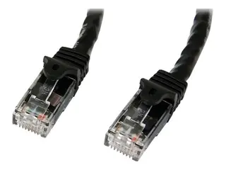 Startech 5m CAT6 Ethernet Cable, 10 Gigabit Snagless RJ45 650MHz 100W PoE Patch Cord, CAT 6 10GbE UTP Network Cable w/Strain Relief, Black, Wiring is UL Certified/TIA Category 6 - 24AWG (N6PATC5MBK) - koblingskabel - 5 m - svart