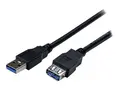 StarTech.com 2m Black SuperSpeed USB 3.0 Extension Cable A to A Male to Female USB 3.0 Extender Cable - USB 3.0 Extension Cord - 2 meter (USB3SEXT2MBK) - USB-forlengelseskabel - USB-type A til USB-type A - 2 m