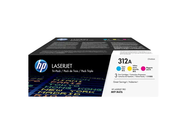 HP 312A - 3-pack - gul, cyan, magenta - original - LaserJet - tone...