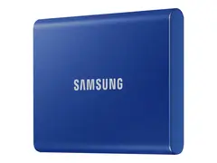 Samsung T7 MU-PC2T0H - SSD - kryptert - 2 TB ekstern (bærbar) - USB 3.2 Gen 2 (USB-C kontakt) - 256-bit AES - indigoblå
