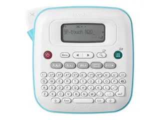 Brother P-Touch PT-N20 - Etikettmaker - S/H direktetermisk - 12 mm bredde - 180 dpi - inntil 12 mm/sek - kutter - vertikal utskrift, speilutskrift, utskriftsforhåndsvisning, 2-linjers utskrift - hvit, blå