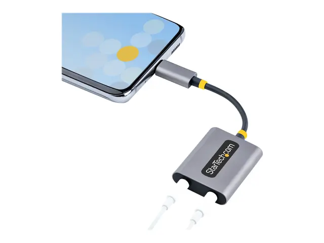 StarTech.com USB-C Headphone Splitter, USB Type C Dual Headset Ada...