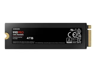 Samsung 990 PRO MZ-V9P4T0GW - SSD - kryptert 4 TB - intern - M.2 2280 - PCIe 4.0 x4 (NVMe) - 256-bit AES - TCG Opal Encryption 2.0 - integrert kjøle