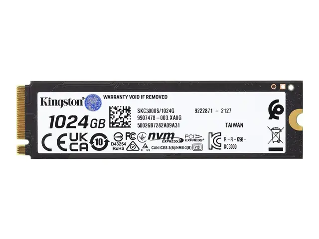 Kingston KC3000 - SSD 1024 GB intern M.2 2280 PCIe 4.0 (NVMe) for ...