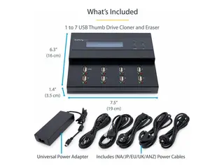 StarTech USB Duplicator - 1:7 - USB Flash Drives Flash Drive Duplicator (USBDUPE17) - USB-stasjonsduplikator - 7 brønner - TAA-samsvar