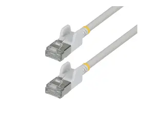 Startech - Koblingskabel - RJ-45 (hann) til RJ-45 (hann) 4 m - 3.7 mm - U/FTP - CAT 6a - uten hindringer, ultra-slim, strandet kobber - hvit