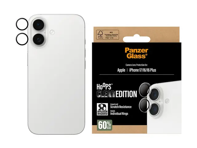PanzerGlass Hoops - Linsebeskytter for mobiltelefon - gjennomsiktig